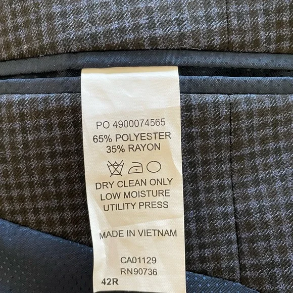MICHAEL KORS BLUE & BLACK SPORTS COAT Size 42R Micro-Check